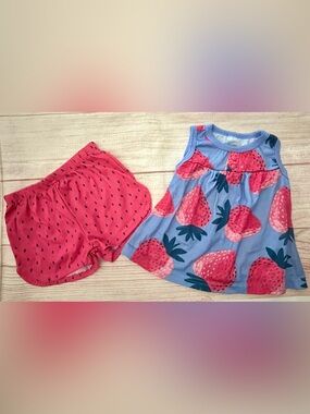 Just One You 12 Mo 2 Pc Outfit Strawberries